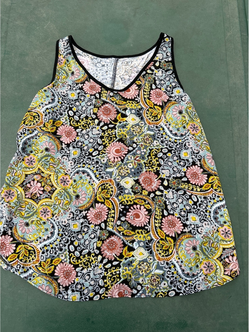 Women's Floral Pattern Sleeveless Tank Top